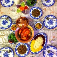سرویس چینی 102 پارچه ایتالیا اف فلورانس سرمه ای درجه عالی زرین