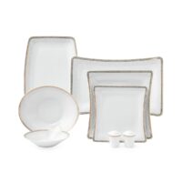 سرویس چینی 30 پارچه وینچی ریوا طلایی درجه عالی زرین