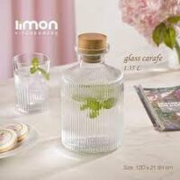 پارچ آب 1.35 لیتر درب چوبی لیمون 227159