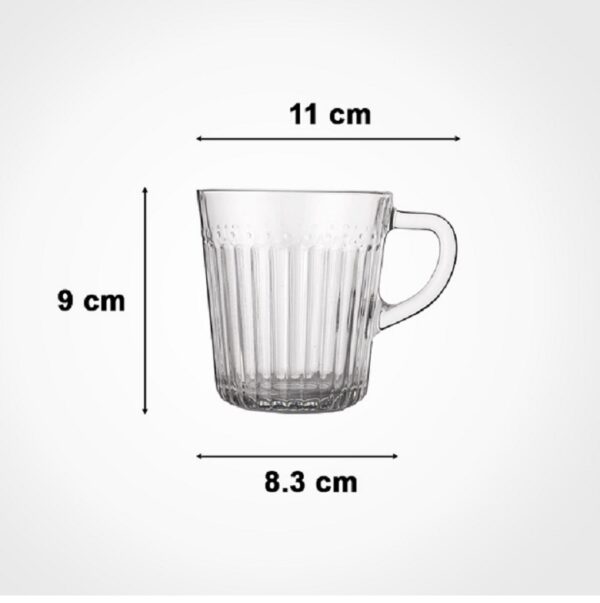 لیوان شیشه ای دسته دار 280 سی سی 2281 لیمون - Image 2